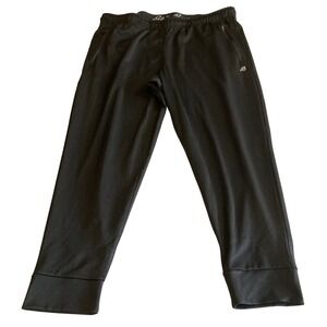 Eddie Bauer Mens XL Black Active Jogger Pants Zipper Pockets Tapered Fit 1628556